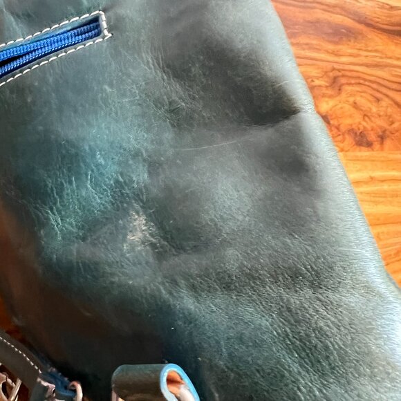 Vera Pelle Backpack Purse Green Leather main image 6